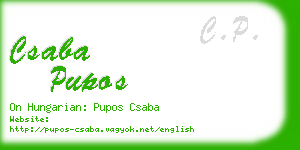 csaba pupos business card